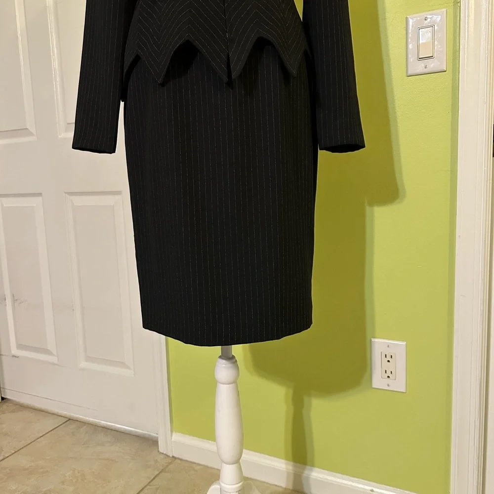 Vintage Joseph Ribkoff Pin Stripe Skirt and Matching Jacket - Picture 3 of 14